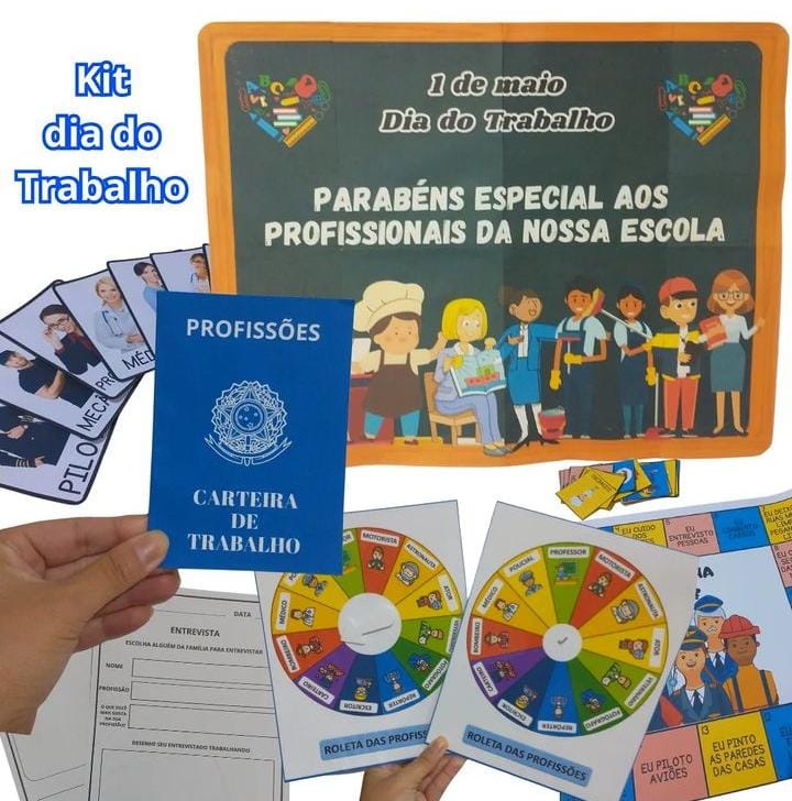 Kit Dia do Trabalho - Profissões